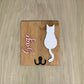 Personalized Cat Collar Holder with Silhouette & Name