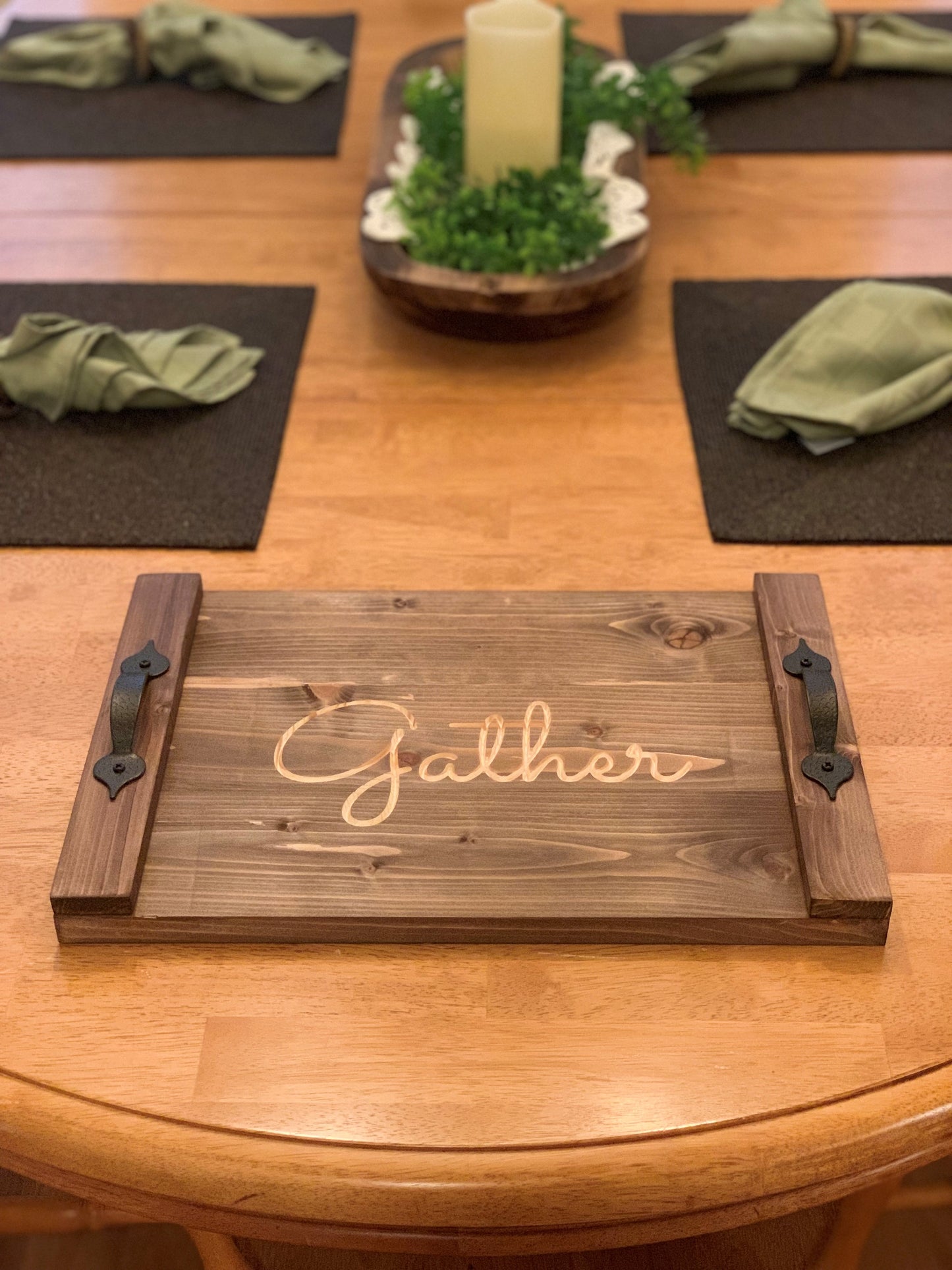 Personalized Engraved Serving Tray w/ Handles