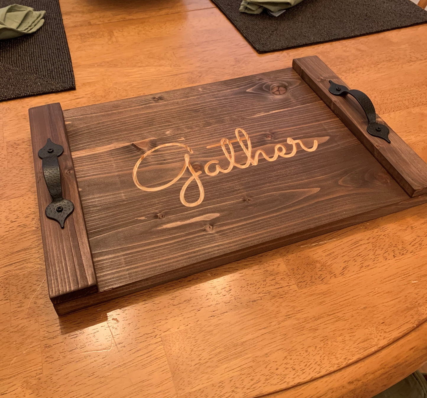 Personalized Engraved Serving Tray w/ Handles